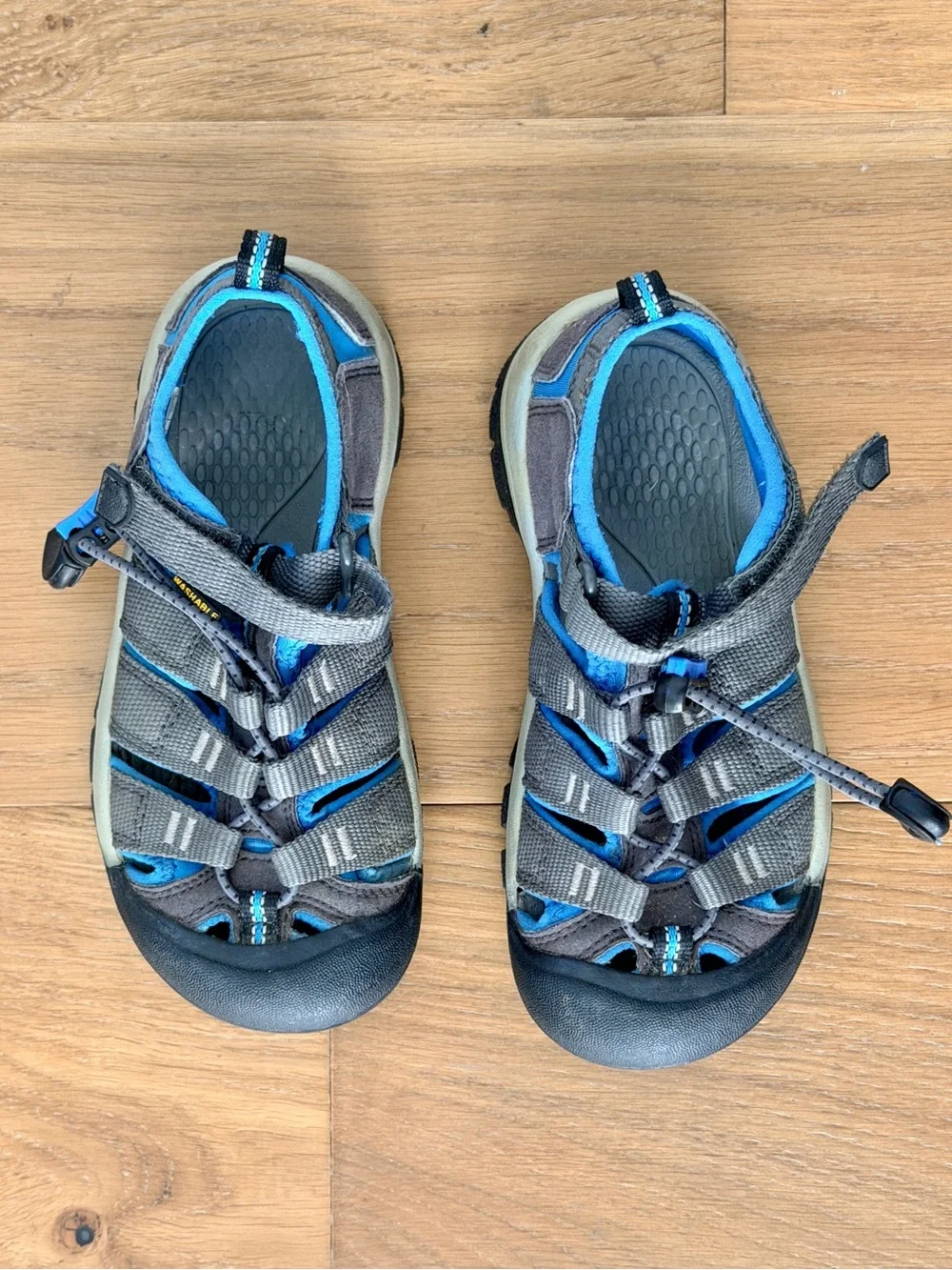 KEEN Kids Newport H2 Grey Blue Water Sandals Hiking Shoes Sz 13 Camping Gorpcore